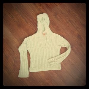 Aeropostale Cable Pullover Hooded Sweater